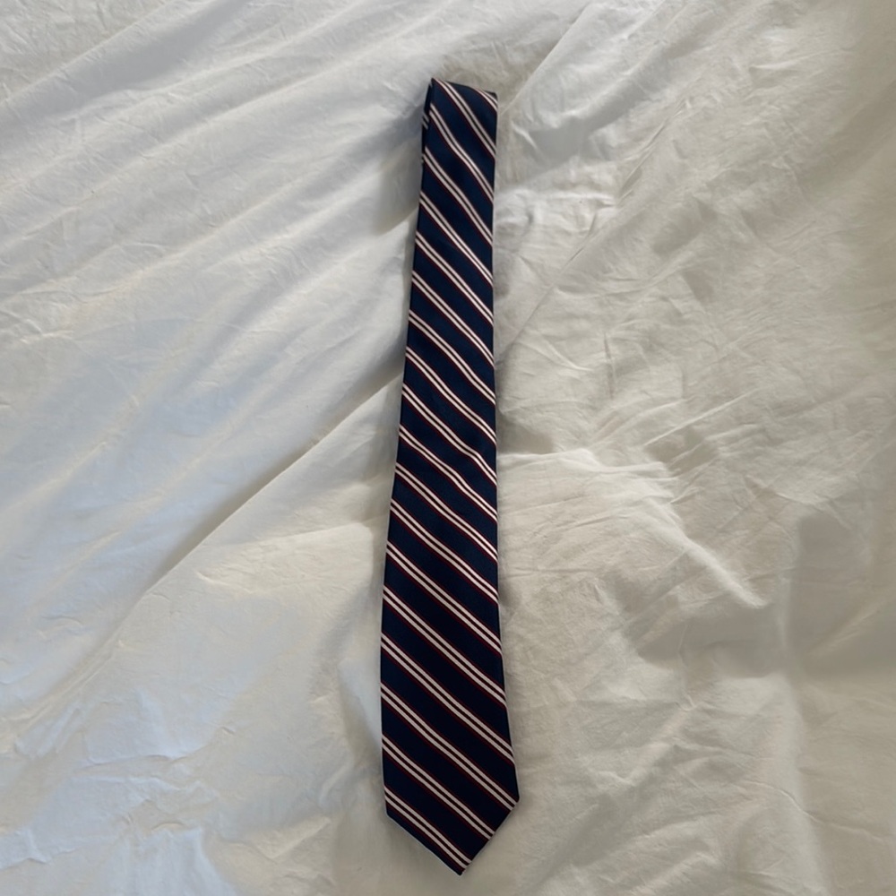 Original Penguin Blue and White Striped Tie